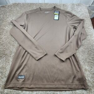 Under Armour Tactical Long Sleeve Heatgear Loose Fit Shirt Brown MD M NWT